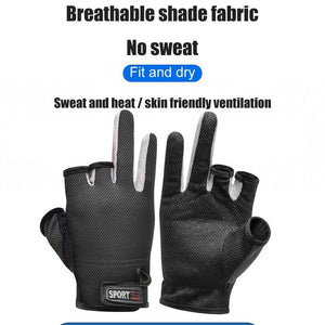 Planet Gates 1 Pair Fishing Gloves Outdoor Sports Mittens Outdoor 3 Fingers Cut Waterproof Anti-Slip Sports Fish Equipment guantes de pesca