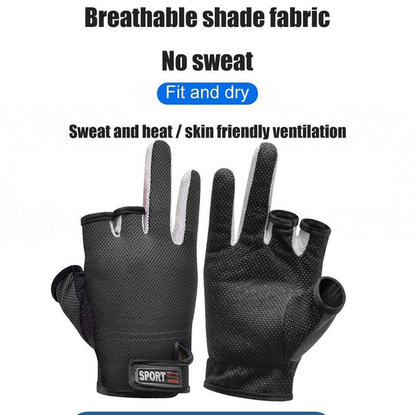 Planet Gates 1 Pair Fishing Gloves Outdoor Sports Mittens Outdoor 3 Fingers Cut Waterproof Anti-Slip Sports Fish Equipment guantes de pesca