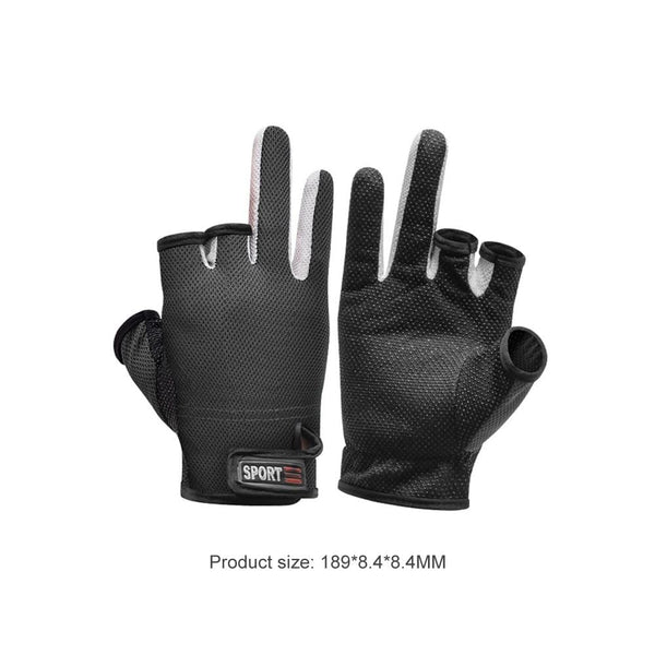 Planet Gates 1 Pair Fishing Gloves Outdoor Sports Mittens Outdoor 3 Fingers Cut Waterproof Anti-Slip Sports Fish Equipment guantes de pesca