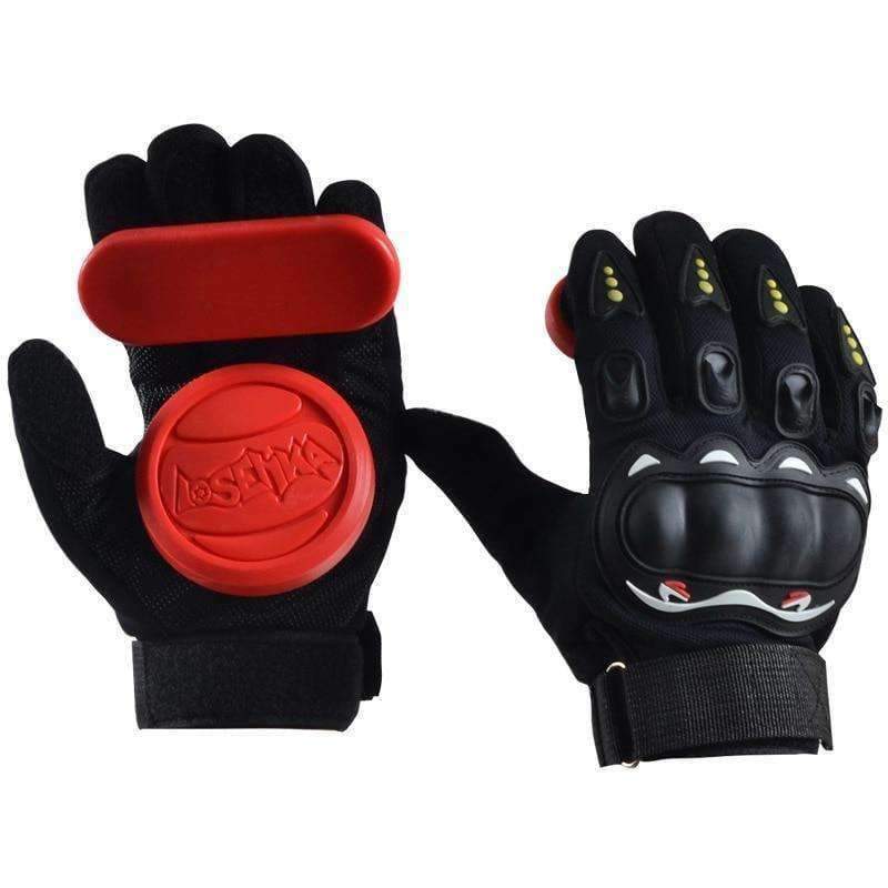 Planet Gates 1 Pair Full Finger Shockproof Longboard Skateboard Glove With Protective Sliders Professional Down Hill Skate Board Gloves