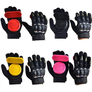 Planet Gates 1 Pair Full Finger Shockproof Longboard Skateboard Glove With Protective Sliders Professional Down Hill Skate Board Gloves