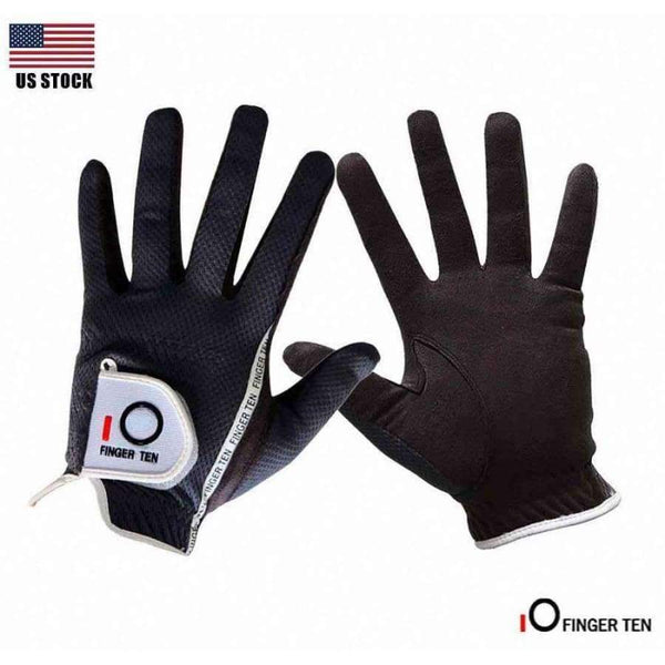 Planet Gates 1 Pair Men's Golf Gloves Rain Hot Wet Grip Left and Right Hand Pr Comfortable Fit Small Medium Large ML XL Gloves