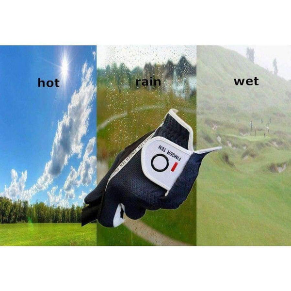 Planet Gates 1 Pair Men's Golf Gloves Rain Hot Wet Grip Left and Right Hand Pr Comfortable Fit Small Medium Large ML XL Gloves