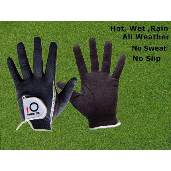Planet Gates 1 Pair Men's Golf Gloves Rain Hot Wet Grip Left and Right Hand Pr Comfortable Fit Small Medium Large ML XL Gloves