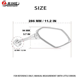 Planet Gates 1 pair Motorcycle Rearview Mirror Motobike Mirror for Yamaha Fazer 600 FZ6S FZ6N FJ-09 FJR 1300/ES TDM 900 FZ1 FZ6 FZ-07 FZ8