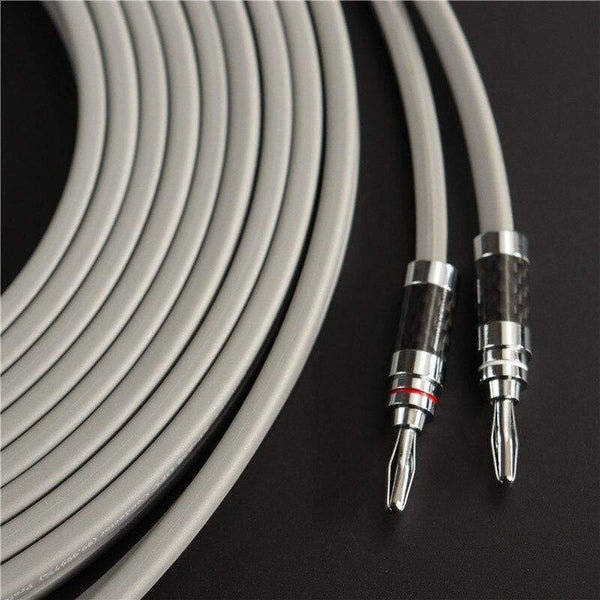 Planet Gates 1 pair of high quality speaker cable 5N OFC conductor pure copper Rhodium Plated Banana Plug