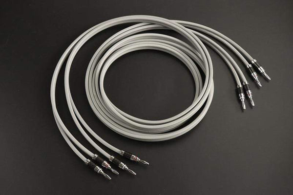 Planet Gates 1 pair of high quality speaker cable 5N OFC conductor pure copper Rhodium Plated Banana Plug