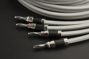 Planet Gates 1 pair of high quality speaker cable 5N OFC conductor pure copper Rhodium Plated Banana Plug
