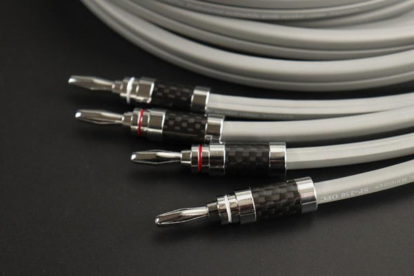 Planet Gates 1 pair of high quality speaker cable 5N OFC conductor pure copper Rhodium Plated Banana Plug