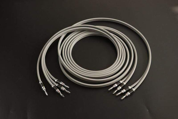 Planet Gates 1 pair of high quality speaker cable 5N OFC conductor pure copper Rhodium Plated Banana Plug