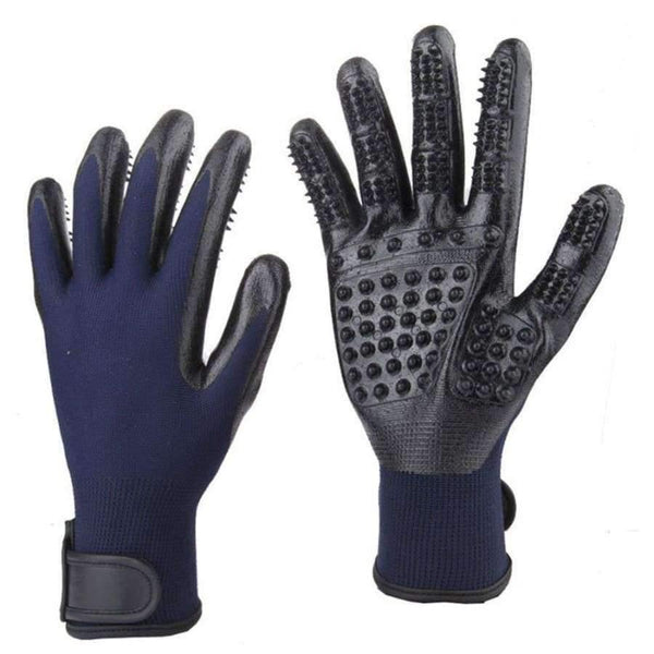 Planet Gates 1 Pair Pet Grooming Gloves Dog Cat Hair Cleaning Brush Comb Black Rubber Five Fingers Deshedding Pet Glove For Dog Cat Dropship