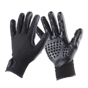 Planet Gates 1 Pair Pet Grooming Gloves Dog Cat Hair Cleaning Brush Comb Black Rubber Five Fingers Deshedding Pet Glove For Dog Cat Dropship