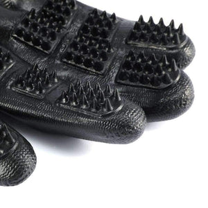 Planet Gates 1 Pair Pet Grooming Gloves Dog Cat Hair Cleaning Brush Comb Black Rubber Five Fingers Deshedding Pet Glove For Dog Cat Dropship