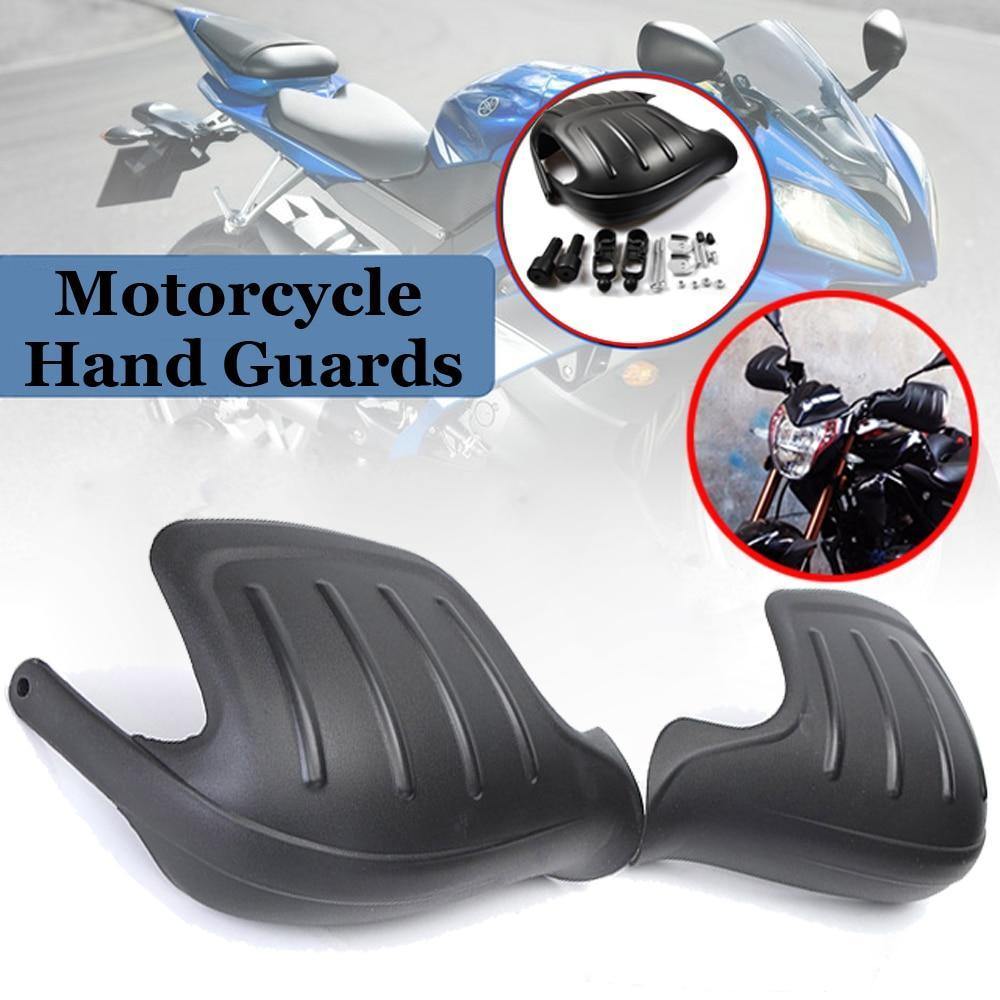 Planet Gates 1 Pair PP Motorcycle Wind Deflector Handguard Hand Guard Protector Shield Black