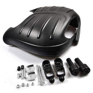 Planet Gates 1 Pair PP Motorcycle Wind Deflector Handguard Hand Guard Protector Shield Black
