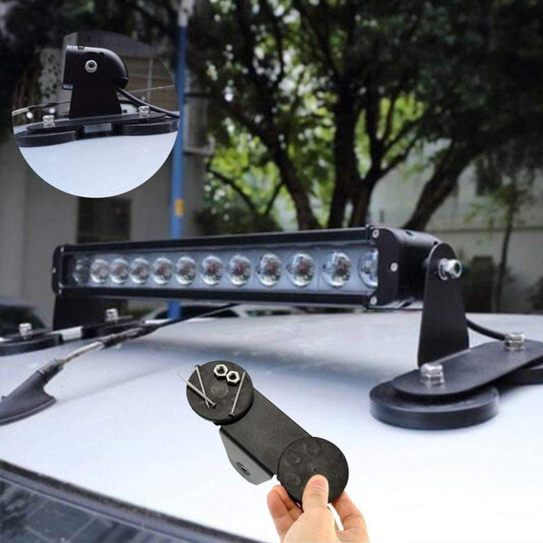 Planet Gates 1 Pair Strong Magnetic Mount Bracket Holder Base Roof LED Light Bar For Car SUV