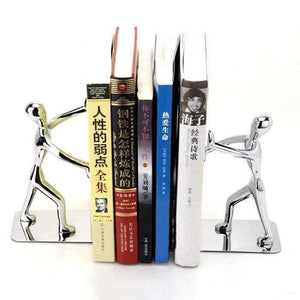 Planet Gates 1 Pair Strong Metal Bookend Books Stationery Read Portable Holder Bookshelf Bookstand Student Desk Accessories Organizer NB010
