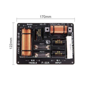 Planet Gates 1 PC 2 Way Audio Speaker Frequency Divider 800W Adjustable Treble Bass Crossover Speaker Professional Filter