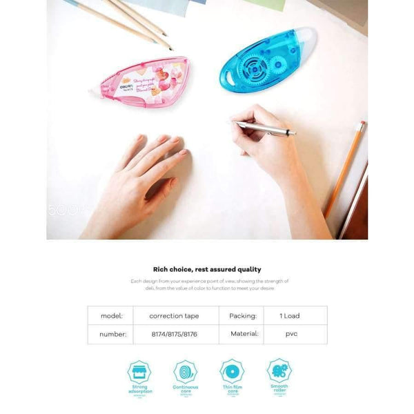 Planet Gates 1 pc/2pcs Kawaii for Kids Correction Tape Student Plastic Stationery Creative Correction Tape Rollers School Office Supplies