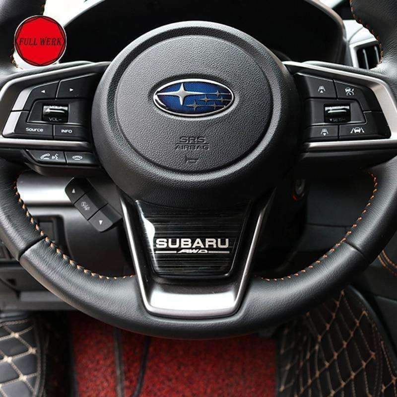 Planet Gates 1 pc Stainless Steel Car Steering Wheel Cover Decoration Sticker for 2018 Subaru Xv Crosstrek Interior Moulding Accessories