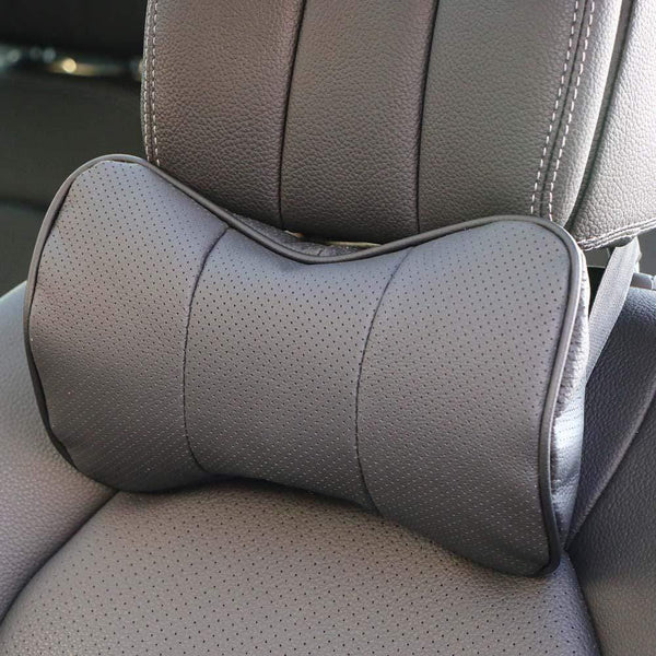 Planet Gates 1 pc top layer leather car Headrest support neck/Auto seat safety pillow cowhide/ O SHI CAR pillow protection cervical spine