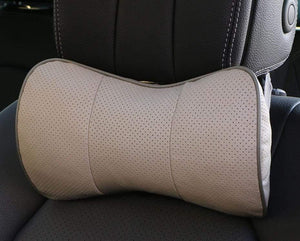 Planet Gates 1 pc top layer leather car Headrest support neck/Auto seat safety pillow cowhide/ O SHI CAR pillow protection cervical spine