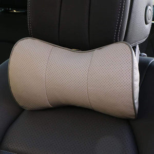 Planet Gates 1 pc top layer leather car Headrest support neck/Auto seat safety pillow cowhide/ O SHI CAR pillow protection cervical spine