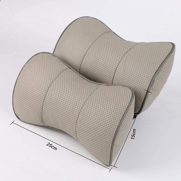 Planet Gates 1 pc top layer leather car Headrest support neck/Auto seat safety pillow cowhide/ O SHI CAR pillow protection cervical spine