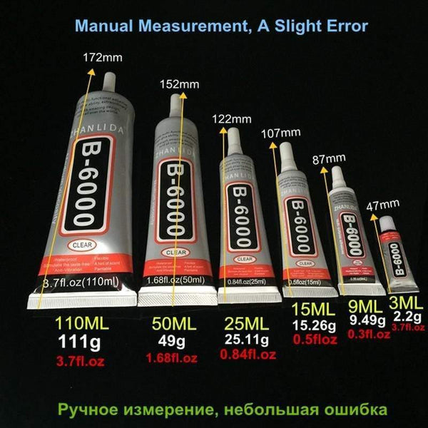 Planet Gates 1 Pcs  B-6000 Glue 110ml Multi Purpose B6000 Adhesive Rhinestone Crystal Jewelry Craft Diy Touch Screen Cell Phone Repair Glass