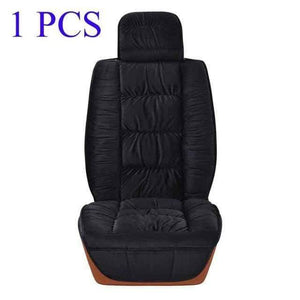 Planet Gates 1 pcs black front Warm Car Seat Cover Universal Winter Plush Cushion Faux Fur Material For Car Seat Protector Mat Car Interior Accessories