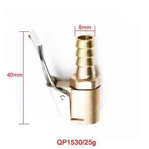 Planet Gates 1 Pcs Car Truck Brass Air Pump Chuck Tyre Valve 8mm Pump Valve Clip Clip Clamp Connector Adapter