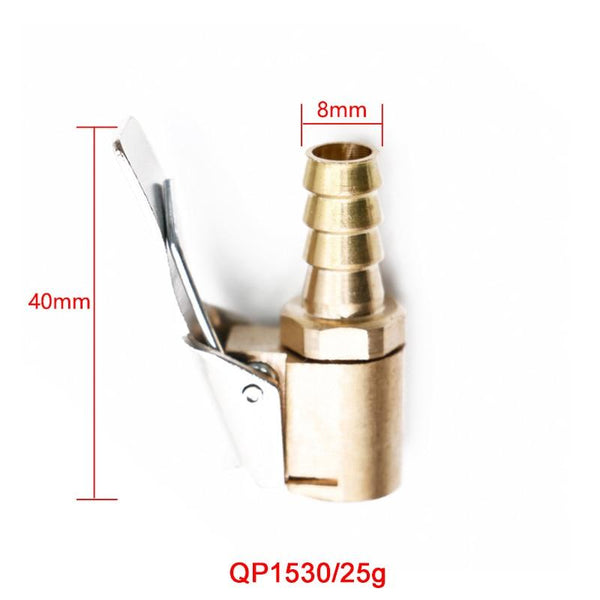 Planet Gates 1 Pcs Car Truck Brass Air Pump Chuck Tyre Valve 8mm Pump Valve Clip Clip Clamp Connector Adapter