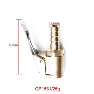 Planet Gates 1 Pcs Car Truck Brass Air Pump Chuck Tyre Valve 8mm Pump Valve Clip Clip Clamp Connector Adapter