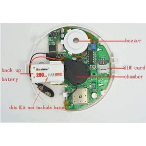 Planet Gates (1 PCS) Fire Control Alarm Detector GSM SMS Smoke Sensor Alarm Home security Protection Call number Detector For Free shipping