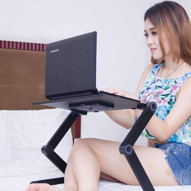 Planet Gates 1 Pcs Foldable Computer Desks Bed Tray Laptop Notebook Lap  Portable Vented Adjustable Stand PC Folding Desk Table