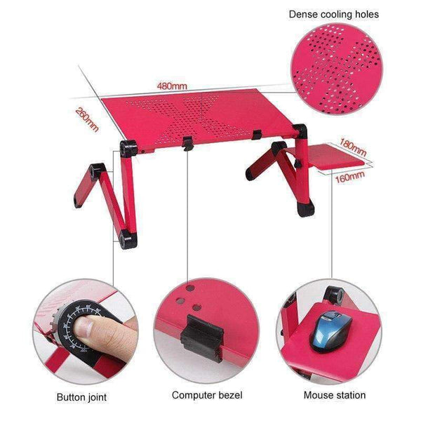 Planet Gates 1 Pcs Foldable Computer Desks Bed Tray Laptop Notebook Lap  Portable Vented Adjustable Stand PC Folding Desk Table