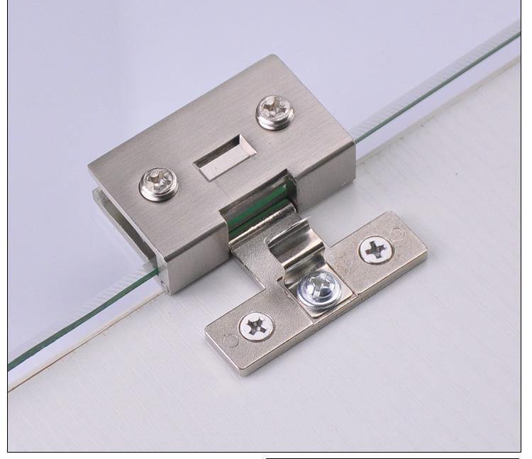 1 Pcs High Quality Free Opening Wine Cabinet Cabinet Glass Hinge Furniture Hardware Accessories Cake Cabinet Glass Hinge
