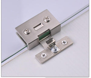 1 Pcs High Quality Free Opening Wine Cabinet Cabinet Glass Hinge Furniture Hardware Accessories Cake Cabinet Glass Hinge