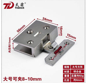 1 Pcs High Quality Free Opening Wine Cabinet Cabinet Glass Hinge Furniture Hardware Accessories Cake Cabinet Glass Hinge