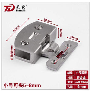 1 Pcs High Quality Free Opening Wine Cabinet Cabinet Glass Hinge Furniture Hardware Accessories Cake Cabinet Glass Hinge