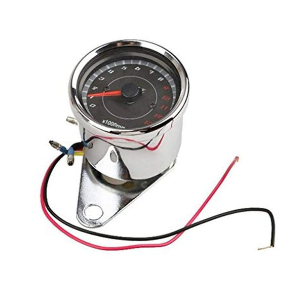 Planet Gates 1 pcs LED Backlight Motorcycle Tachometer Meter Tachometer Gauge Rev Counter 0-13000 RPM chrome