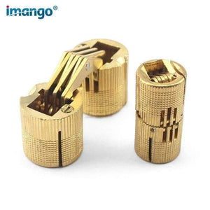 Planet Gates 1 PCS Pure Copper Bucket Dark Hinge Cylinder Small Hinges Hide Hidden Bucket Hinge Cabinet Door Furniture Hardware Wholesale