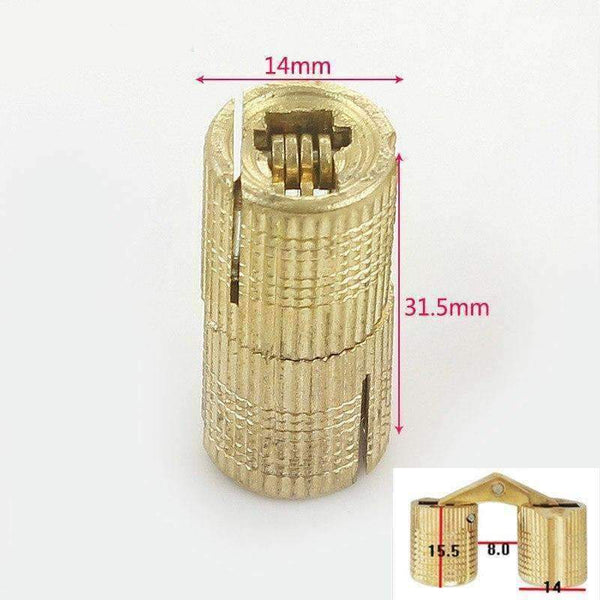 Planet Gates 1 PCS Pure Copper Bucket Dark Hinge Cylinder Small Hinges Hide Hidden Bucket Hinge Cabinet Door Furniture Hardware Wholesale