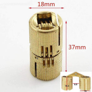 Planet Gates 1 PCS Pure Copper Bucket Dark Hinge Cylinder Small Hinges Hide Hidden Bucket Hinge Cabinet Door Furniture Hardware Wholesale