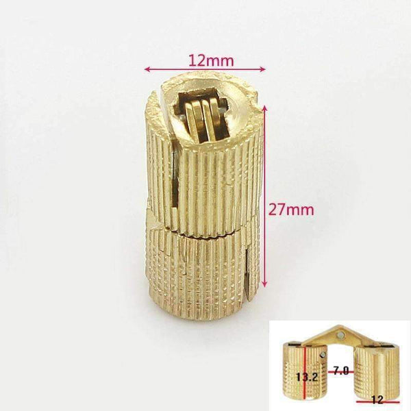 Planet Gates 1 PCS Pure Copper Bucket Dark Hinge Cylinder Small Hinges Hide Hidden Bucket Hinge Cabinet Door Furniture Hardware Wholesale