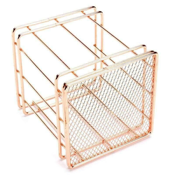 Planet Gates 1 Pcs Rose Gold Metal Pen Holder Case Holder Box Organizer Home Decor Table Desk Accessories Office Supplies Table Desk Supplies