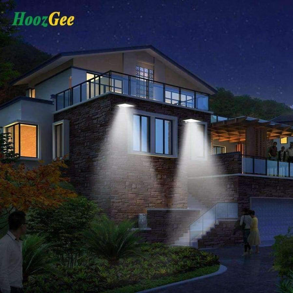 Planet Gates 1 PCS / White HoozGee Outdoor Wall Lamp Solar Street Light PIR Motion Sensor Lighting 450LM 36 LED Security Pathway Lights with Stick