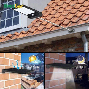 Planet Gates 1 PCS / White HoozGee Outdoor Wall Lamp Solar Street Light PIR Motion Sensor Lighting 450LM 36 LED Security Pathway Lights with Stick