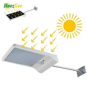 Planet Gates 1 PCS / White HoozGee Outdoor Wall Lamp Solar Street Light PIR Motion Sensor Lighting 450LM 36 LED Security Pathway Lights with Stick