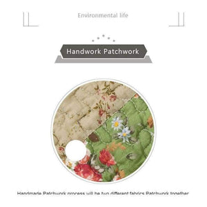 Planet Gates 1 Pcs Winter Sofa Cover Cotton Green Floral Printed Hand Patchwork Quilting Sofa Mat Slip-resistant Home Sofa Towel Home Textile
